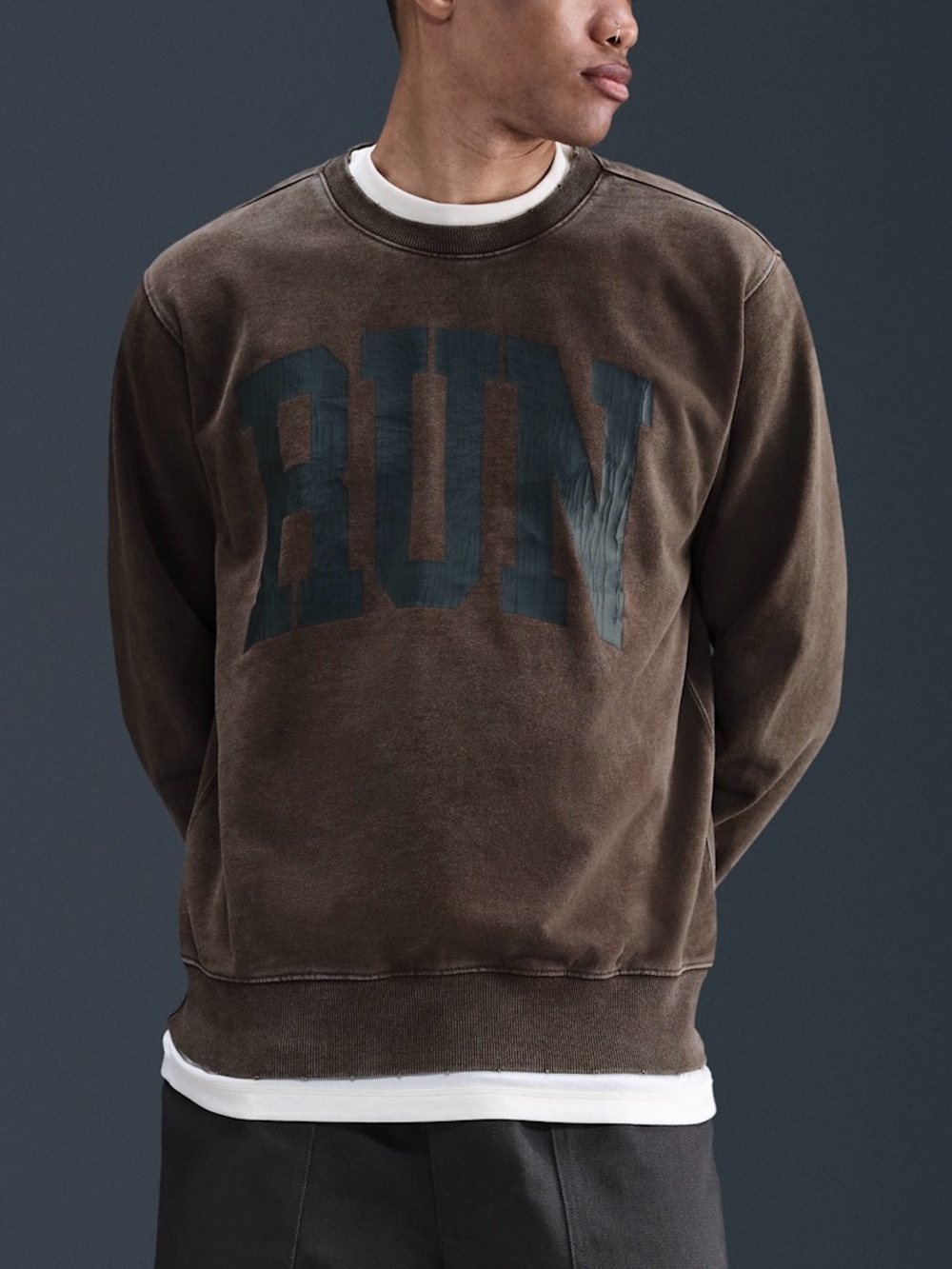 NWT Nike Sportswear French Terry Crew Chocolate Men’s Small